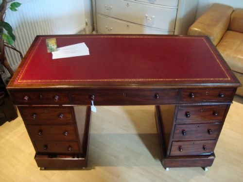 antique victorian pedestal desk