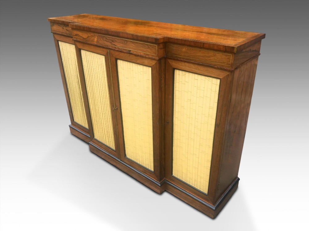 an exceptional regency rosewood side cabinet